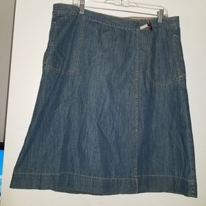Tommy Hilfiger Jean Wrap Skirt